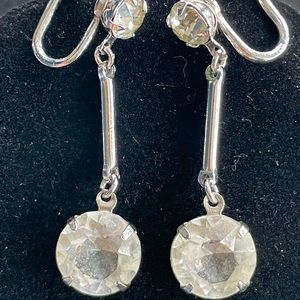 Vintage 1920’s Crystal Drop Earrings